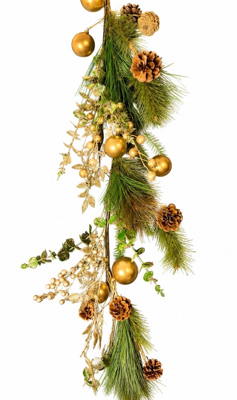 Picture of Christmas Garland Gold Glitter 5FT